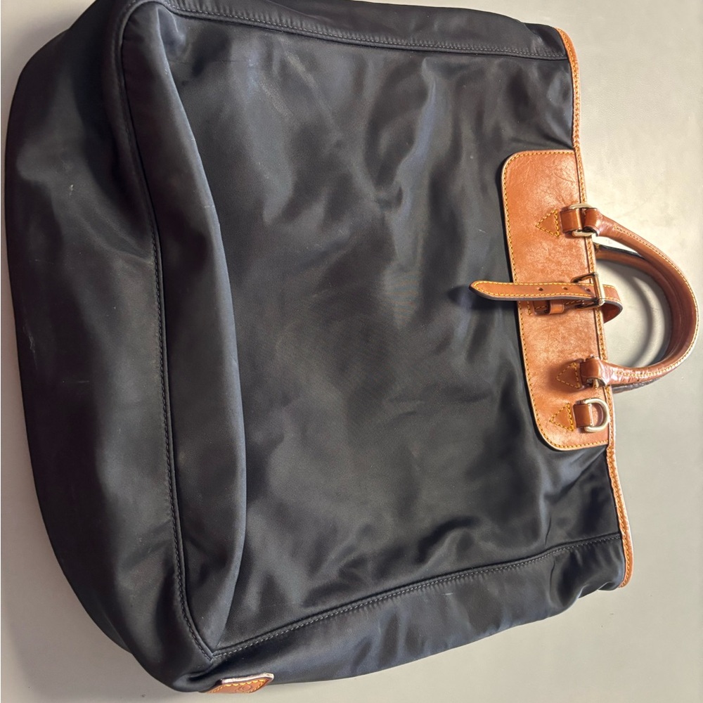 Dooney & Bourke Black Tote with Brown Accents